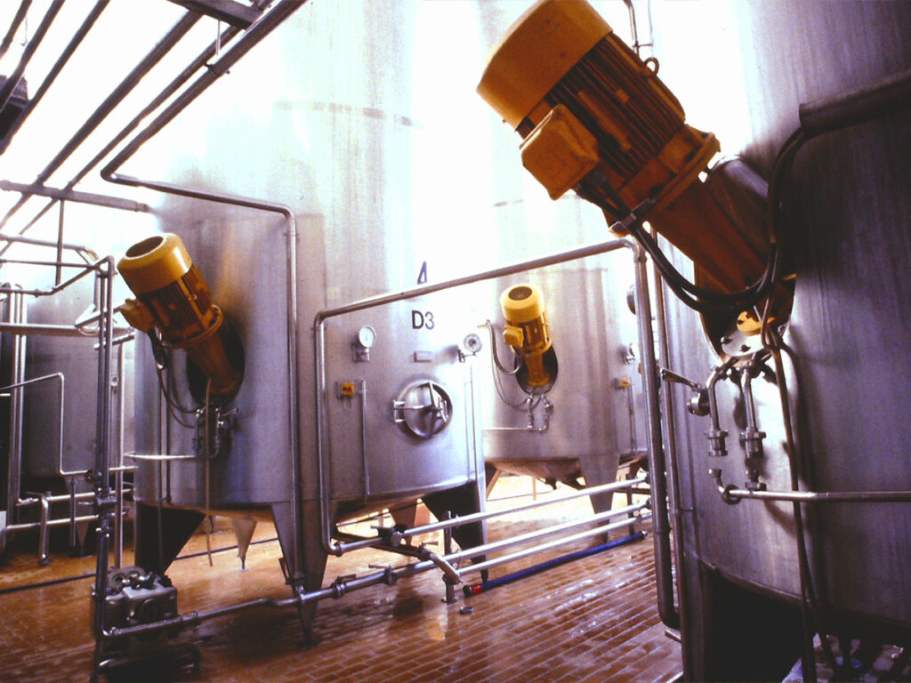 Produktionsanlage von Nordmilch etwa 1985